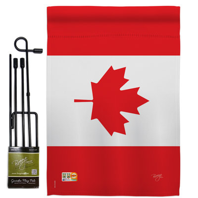 Double Sided 18.5'' H x 13'' W Polyester Flag Set