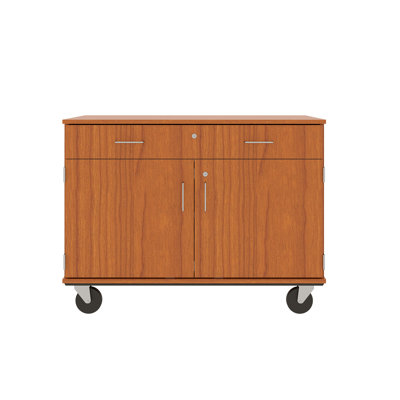 Mobile 2 Compartment Manufactured Wood Classroom Cabinet