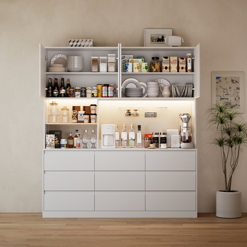 79" Tall Large Kitchen Pantry Storage Cabinet