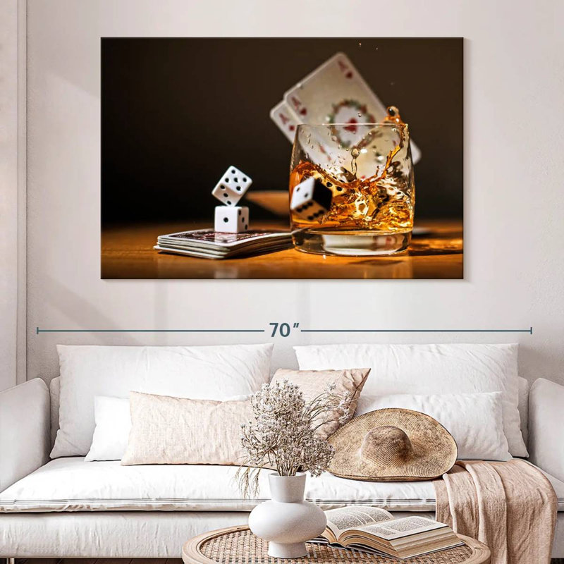 Jeu sur papier et impression sur toile, H 34 po x l 51 po x P 1,25 po