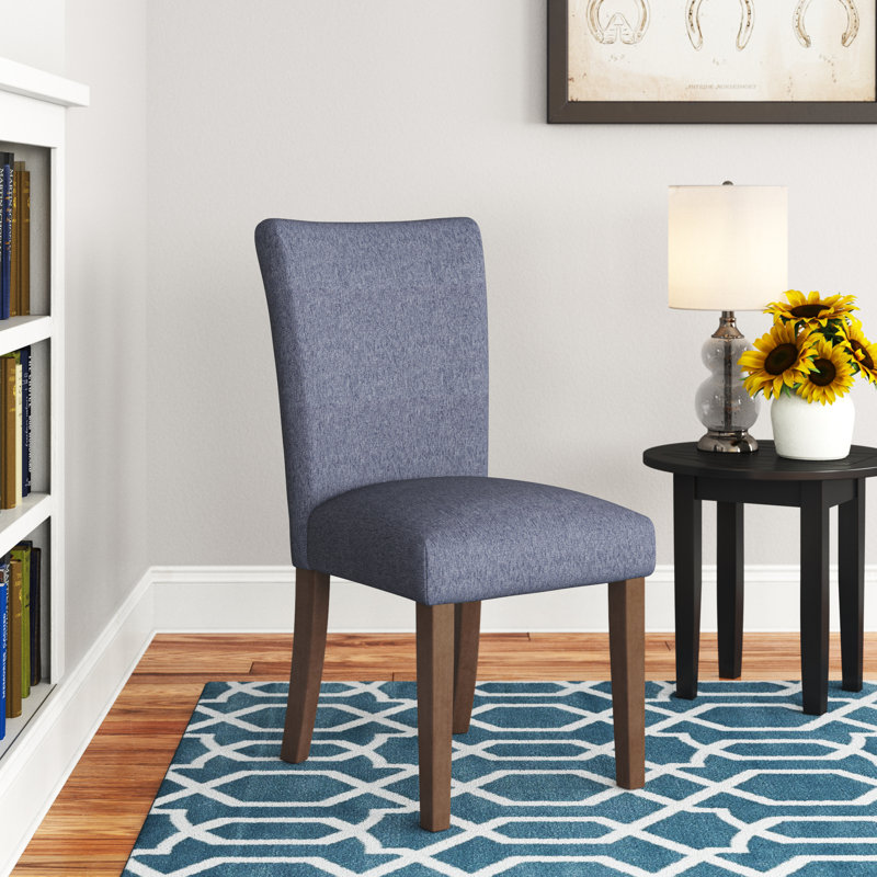 Chaise de salle à manger Parson rembourrée Carista, Minuit Lance