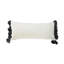 Oreiller à fermeture à glissière géométrique 100% coton 12 po x 28 po gris et noir 12 po x 28 po