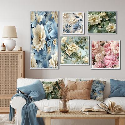 Kesha - Floral Wall Art Living Room Set Of 5