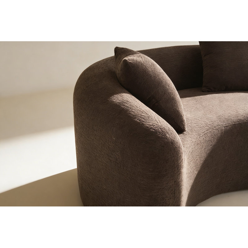 Canapé modulaire S-Curved Chenille, Brun