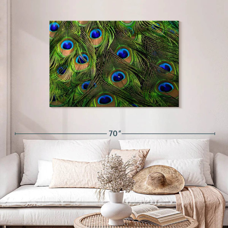 Brampt Silky Peacock Feathers, 30" H x 45" W