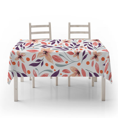 Premium Tablecloth (55 x 87 inches), 50% Cotton / 50% Polyester, Machine Washable & Ironable | Durable, Tumble Dryer Safe, Elegant Design for Dining Room & Special Occasions, Versatile & Easy Care
