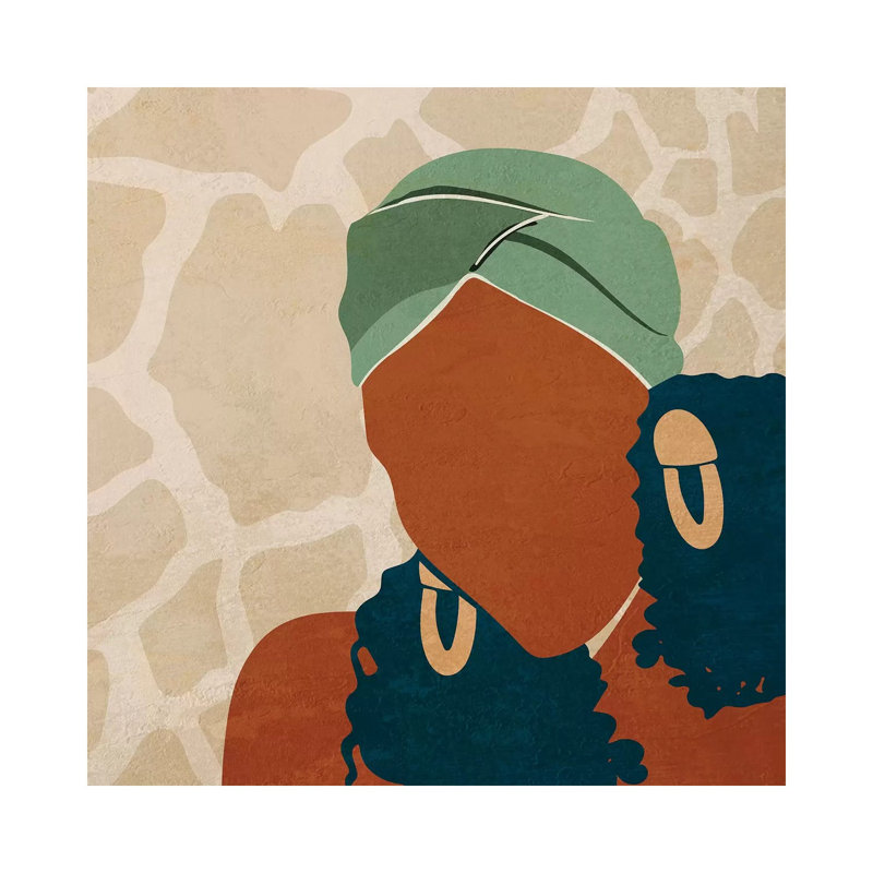 Head Wrap No. 1 by Domonique Brown - Print on Canvas, 45.72 cm H x 45.72 cm W x 1.91 cm D, Wrapped Canvas