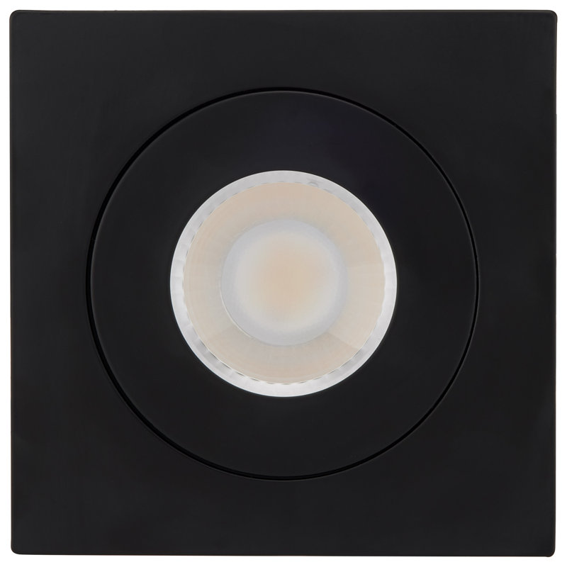 4" Ultra Slim Selectable CCT New Construction LED Canless Recessed Lighting Kit, Black
