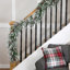 Real Touch Flocked Wind River Fir With Berries Artificial Christmas Garland - 7' X 12" - Unlit