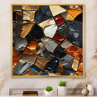 Cubic Mosaic Marble Tiles I - Abstract Tile Wall Art