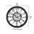 Wall Clock, 16 Inch Skeleton Frame In Antique Brown, Black Numerals