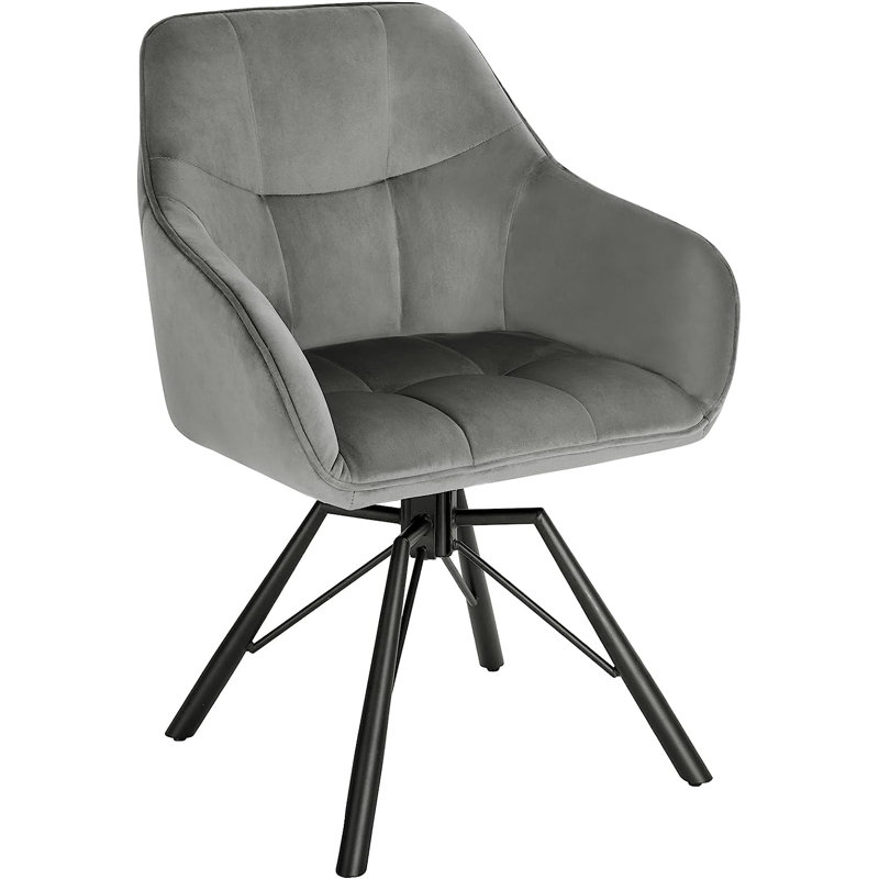 Alliene 48cm H Velvet Upholstered Armchair, Grey, 2