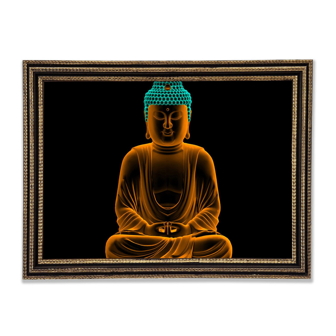 Lord Buddha Gerahmter Druck