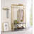 Pahor Gold & Black Finish Hall Tree