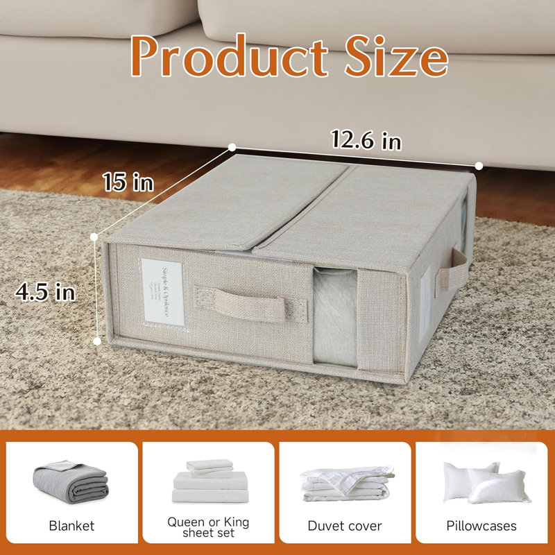 2 Pack Bed Sheet Organizers And Storage, Linen