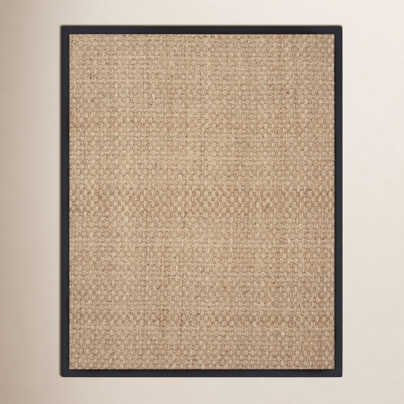 Auckland Natural/Black Area Rug, Rectangle 8' x 10'