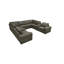Large Arm Leather Match Upholstery Modular Sectional-1949139659