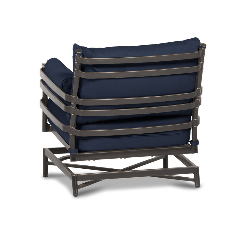 Lancaster Outdoor Ottoman, Spectrum Indigo Sunbrella® Plainweave
