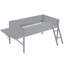  Lit mezzanine Gaming avec bureau et DEL, gris-446572636