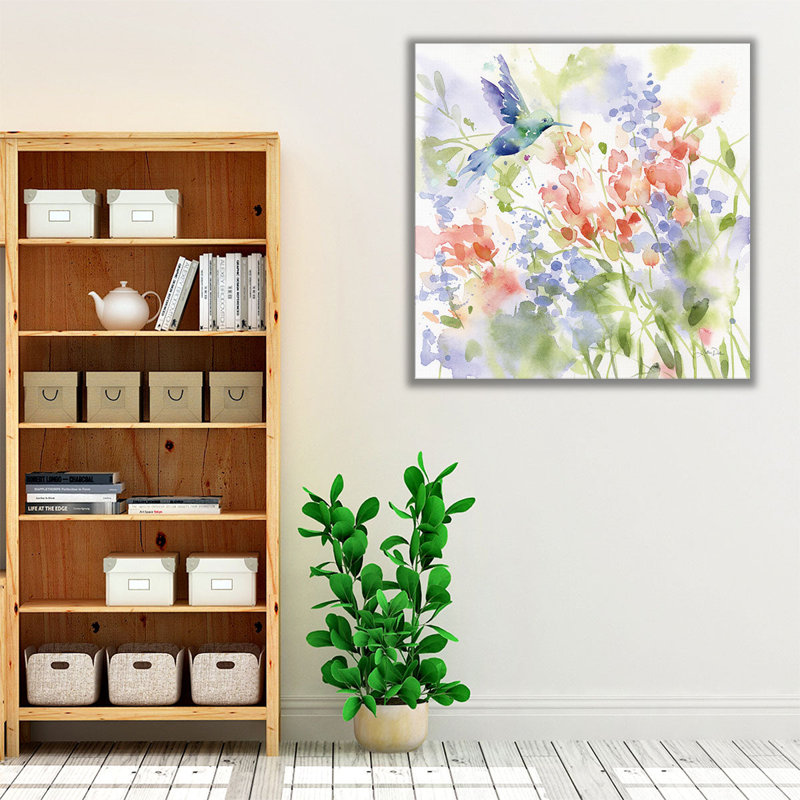 Hummingbird Meadow - reproduction d'art sur toile, H 24 po x l 24 po