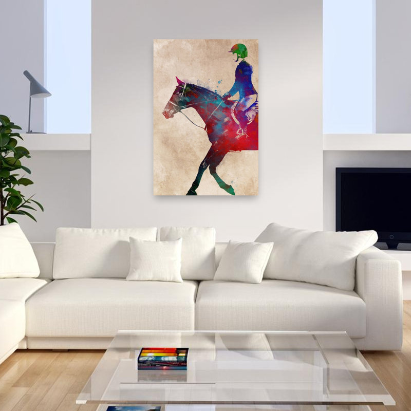 Art mural cheval vibrant vibrant, 48" H x 32" W