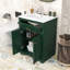 Meuble-lavabo élégant avec lavabo en céramique, tiroir basculant, portes à fermeture en douceur et tablette réglable-1660117496