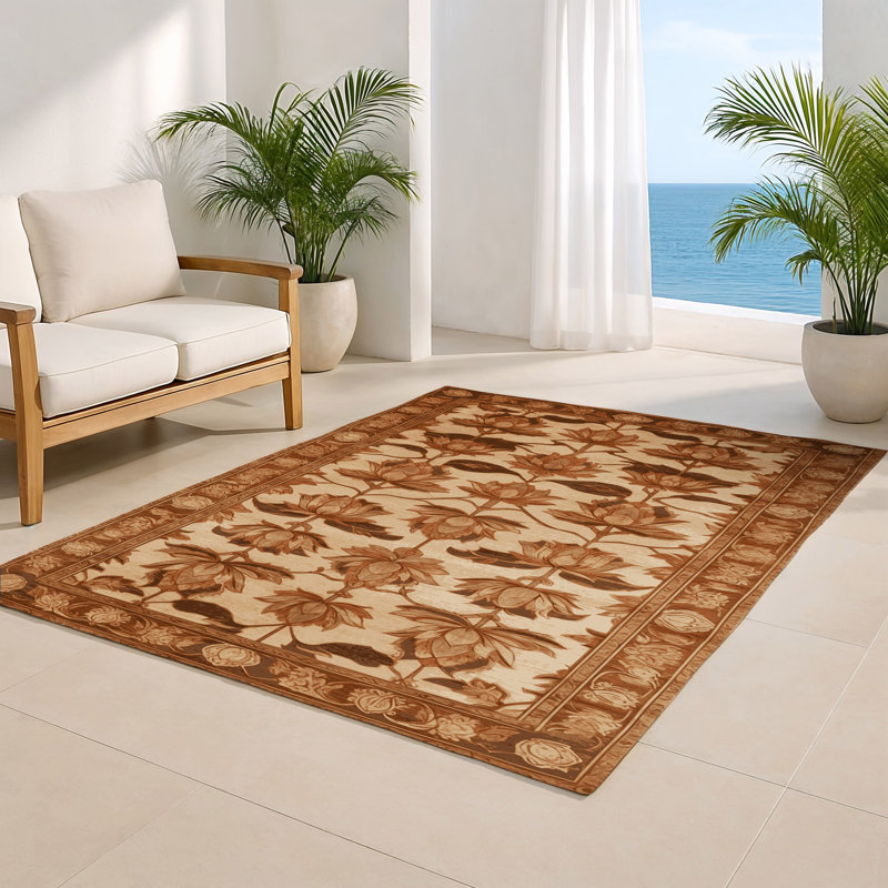 Tapis d'intérieur et d'extérieur brun Persian, Rectangulaire 2 pi x 3 pi