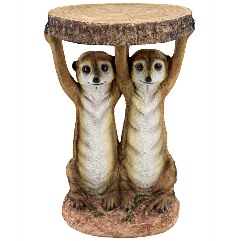 Table d'appoint sculpturale suricate