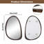 Asymmetrical Wood Framed Wall Accent Mirror-1369834253