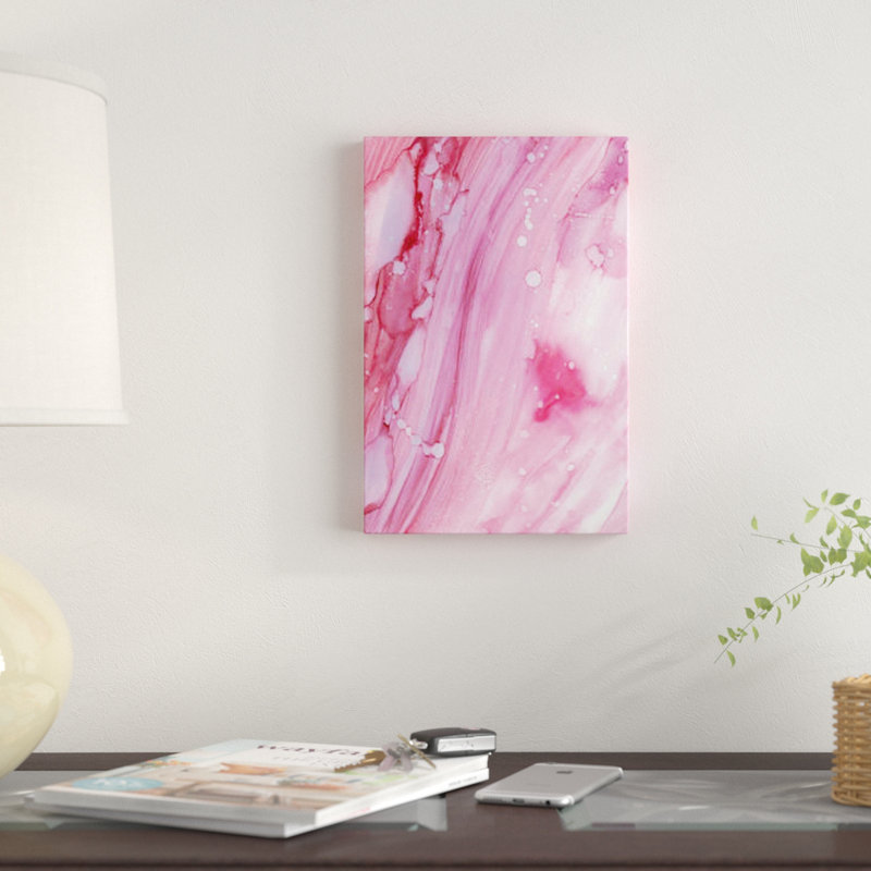 «Pink Galaxy», impression sur toile, H 40 po x l 26 po x P 1,5 po, Pas de tapis, Toile tendue