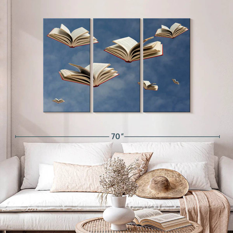 Kelan Levitating Books, 32" H x 50" W