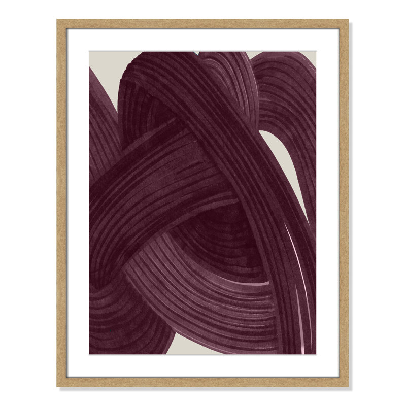 «Tangle in Aubergine Print» par Casa Fine Arts, L 23,5 po x H 29,5 po, Imprimé mat, Naturel
