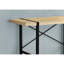 Bureau moderne pour usage domestique - plateau de table en stratifié naturel de 48 po et pieds en métal noir robuste, support de bureau contemporain de 49 po