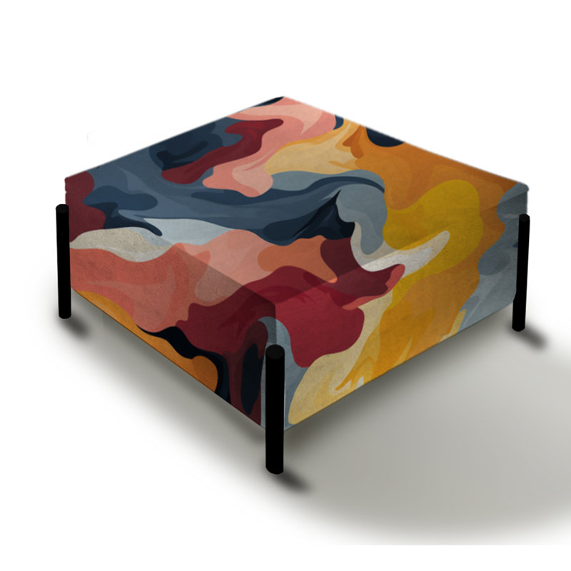 Artistic Expression - Camouflage Large Square Ottoman