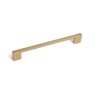 Poignée de meuble Heritage Designs Mod - Entraxe de 16 cm (6-5/16 po) - Laiton brossé - Quincaillerie contemporaine pour tiroirs et armoires