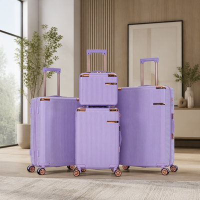 4-piece hard luggage (14/19/23/27 inches), ABS material, dual rotating four-wheel luggage