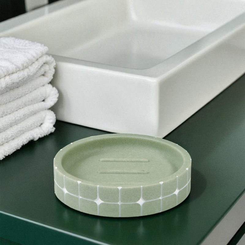 Shoib Bathroom Accessory Set, Pistachio Green