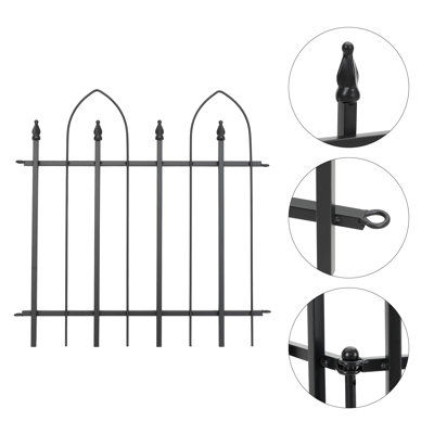 61 cm H x 42 cm W Iron Gate Fencing with 5 Panel(s) Included