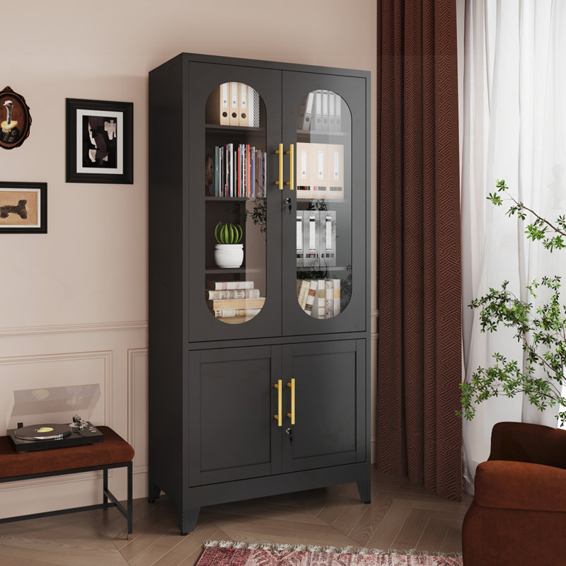 Modern style metal cabinet, Black