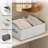 Trapezoid Storage Bins With Handles And Dividers - 4 Pack Foldable Fabric Organizer Baskets For Closet, Shelf, Bedroom, And Living Room Organization-2103672749