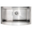 Évier de cuisine à tablier simple en acier inoxydable avec grille inférieure et accessoires ZLINE 33 po ZLINE