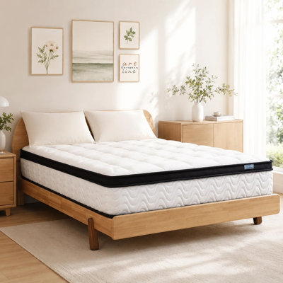 10 Inch Hybrid Mattress, Individually Pocketed Innerspring, Medium Firm, CertiPUR Memory Foam, Bed in a Box