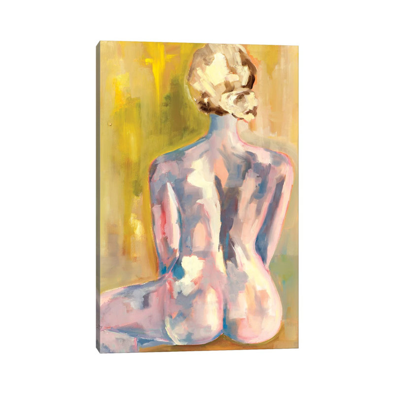 Nude III by Meredith Steele - Wrapped Canvas Painting, 30.48 cm H x 45.72 cm W