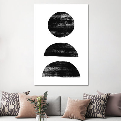 Abstraction II Black by Nouveau Prints - Wrapped Canvas Gallery-Wrapped Canvas Giclée