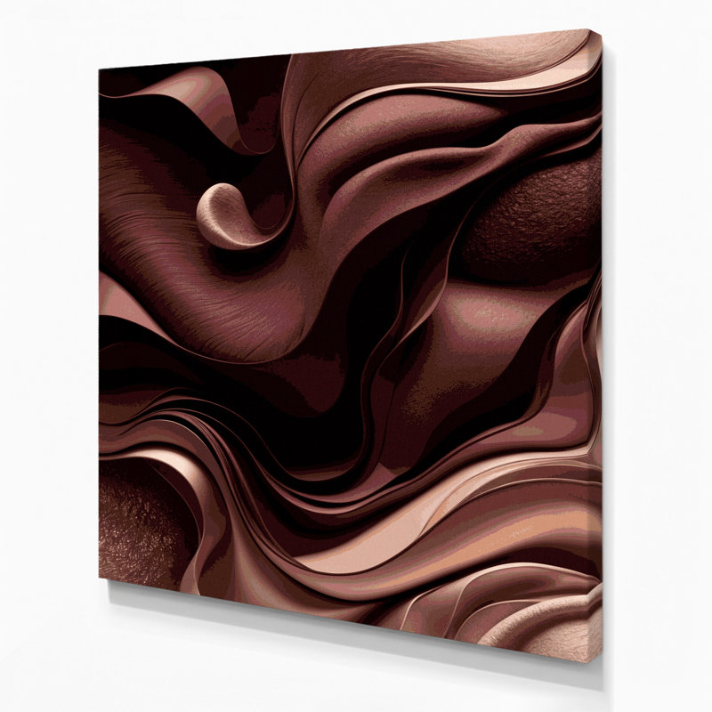 Paysage abstrait 4, art mural sur toile noire, H 8 po x l 8 po