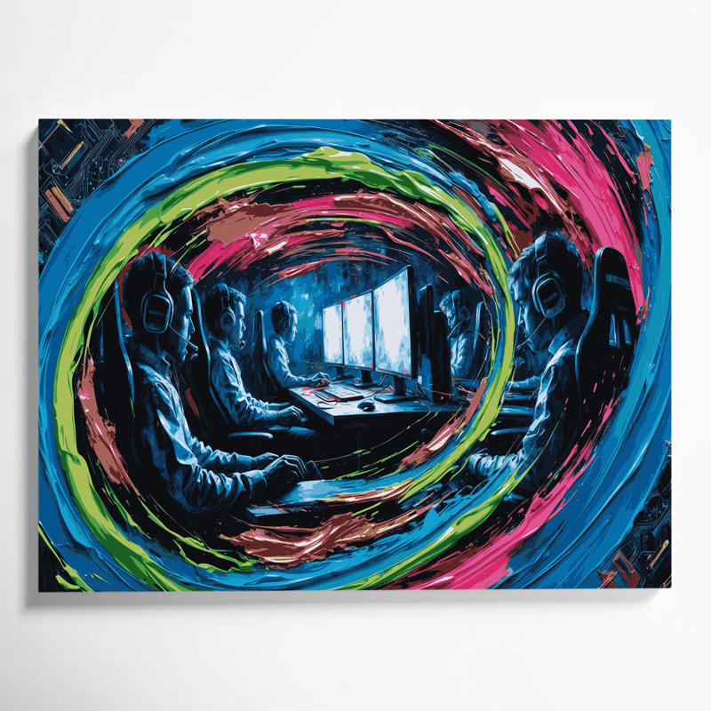 Art sportif sur toile gris Sports Sports, H 20 po x l 30 po