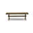 6 Piece Modern Dining Table Set Contains a Rectangle Wooden Table with X-Legs and 4 Brown Linen Fabric Parson Chairs with a Bench, Distressed Jacobean Finish-85265040-85265031