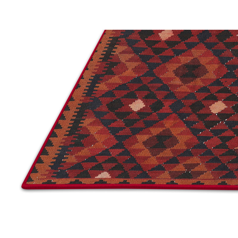 Tapis de zone rouge/noir contemporaine Strängnäs, Rectangle 8 pi x 10 pi