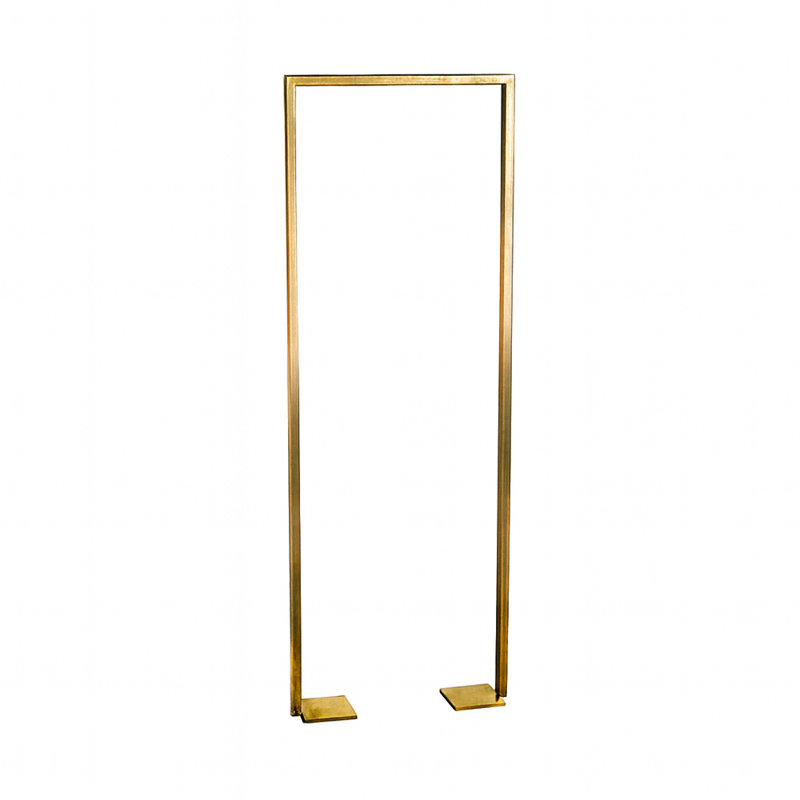 Linea Towel Stand, 55.13" H x 19.75" L x 4" W, Brushed Brass