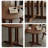 Nut-brown Round Solid Wood Dining Table-1786113545